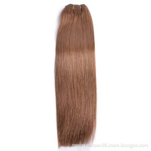 Wholesale Virgin Hair Vendors Silk Straight Black #4 #18 #613 Piano Color Peruvian Human Hair Weft